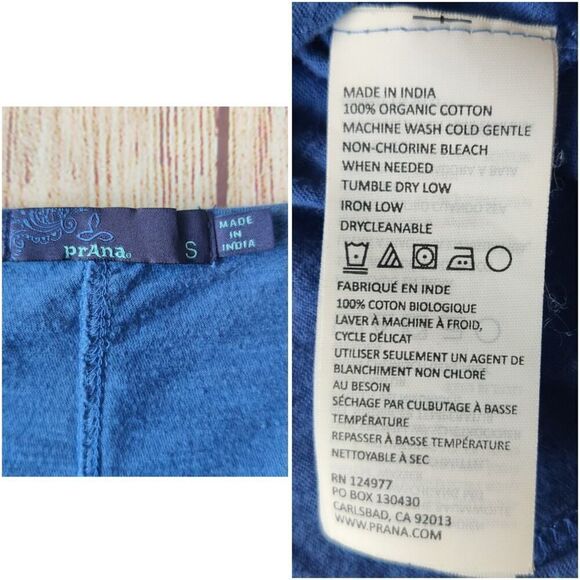 prAna V-neck long sleeve tee style W2ROMI316 sz S - Picture 7 of 7